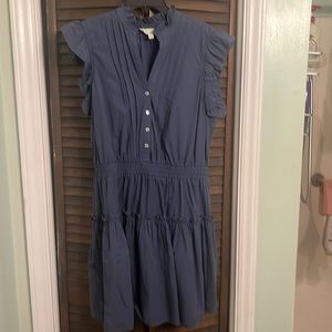 Navy button up dress